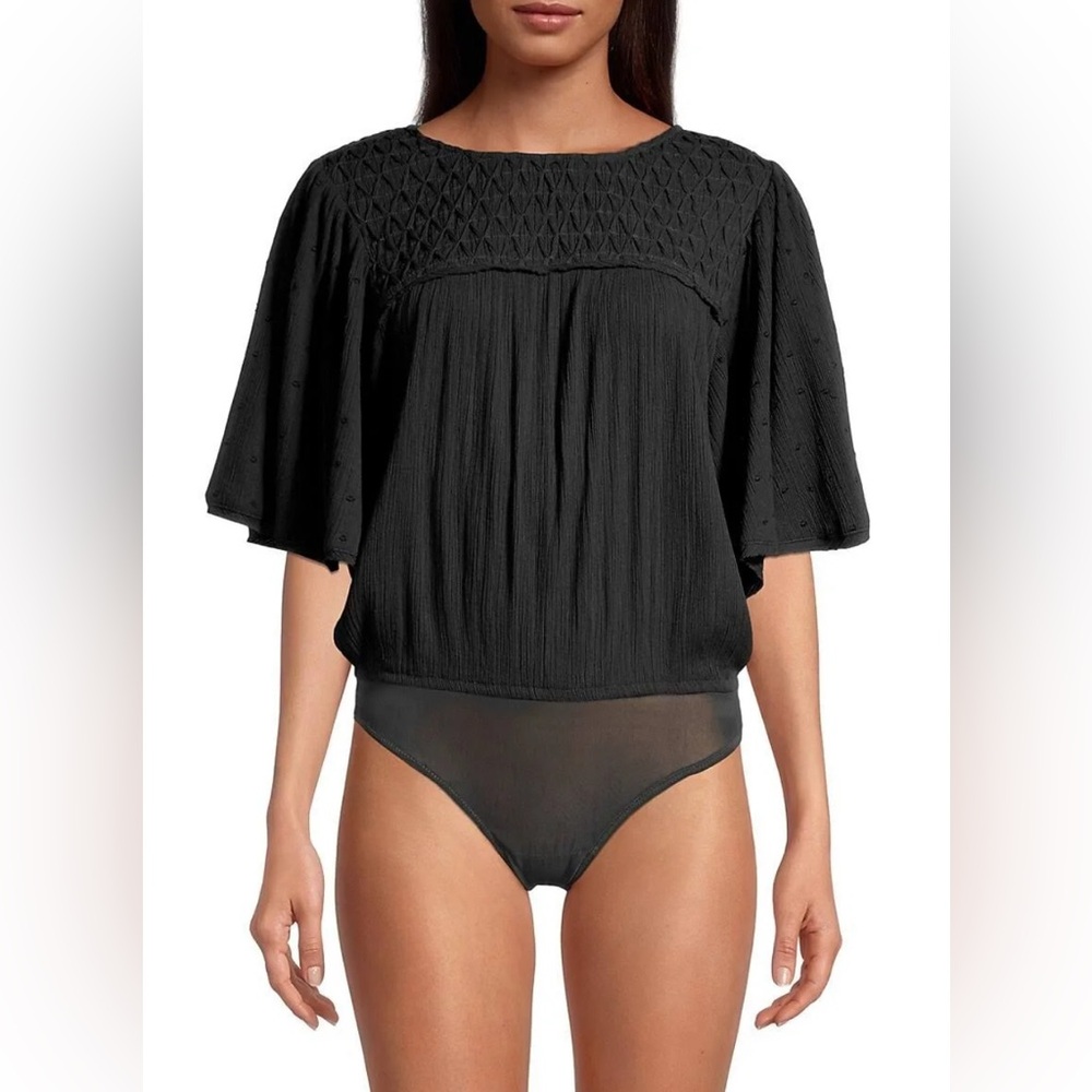 •FREE PEOPLE INTIMATELY•PERFECT CATCH BODYSUIT IN BLACK SIZE SMALL